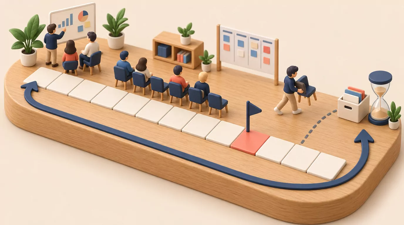 Timeline of Productboard annual billing terms: notice window, renewal loop, seat removal and data deletion